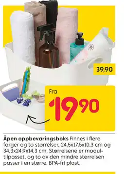 Rusta Åpen oppbevaringsboks tilbud