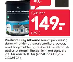Rusta Vindusmaling Allround tilbud