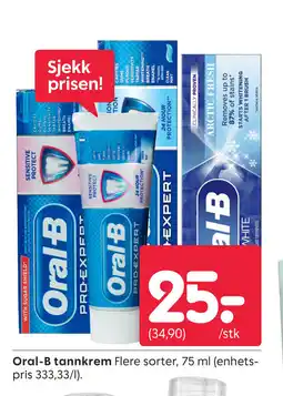 Rusta Oral-B tannkrem tilbud