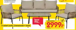 Rusta Loungesett Cannes tilbud