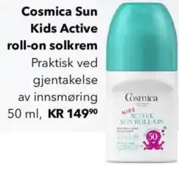 Apotek 1 Cosmica Sun Kids Active roll-on solkrem tilbud