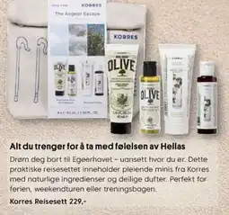 VITA KORRES Reisesett tilbud