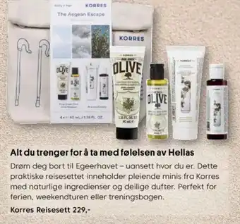 VITA KORRES Reisesett tilbud
