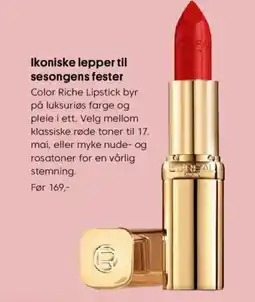 VITA L'ORÉAL Color Riche Lipstick tilbud