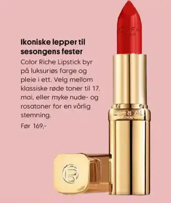 VITA L'ORÉAL Color Riche Lipstick tilbud