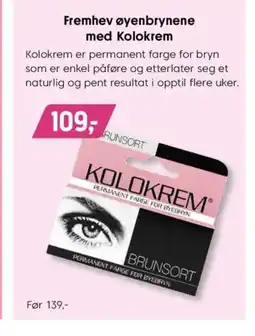 VITA Fremhev øyenbrynene med Kolokrem tilbud