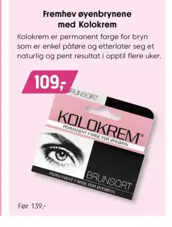 VITA Fremhev øyenbrynene med Kolokrem tilbud