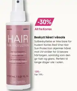 VITA KORRES Red Vine Hair Sun protection tilbud