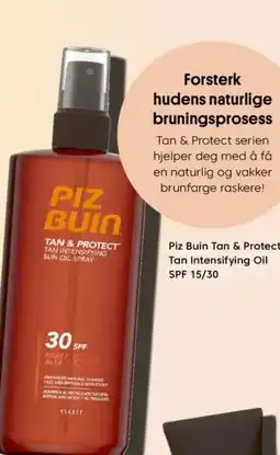 VITA Piz Buin Tan & Protect Tan Intensifying Oil SPF 15/30 tilbud