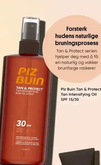VITA Piz Buin Tan & Protect Tan Intensifying Oil SPF 15/30 tilbud