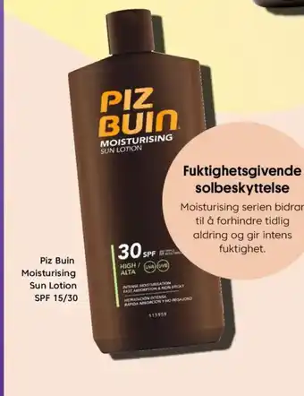 VITA Piz Buin Moisturising Sun Lotion SPF 15/30 tilbud