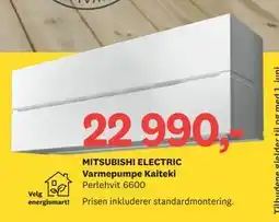 Bygger'n MITSUBISHI ELECTRIC Varmepumpe Kaiteki tilbud