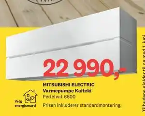 Bygger'n MITSUBISHI ELECTRIC Varmepumpe Kaiteki tilbud