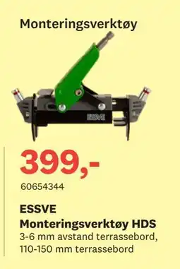 Bygger'n ESSVE Monteringsverktøy HDS tilbud