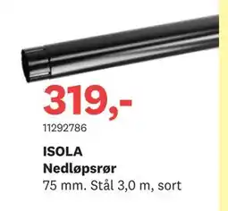 Bygger'n ISOLA Nedløpsrør tilbud