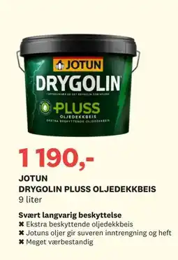 Bygger'n JOTUN DRYGOLIN PLUSS OLJEDEKKBEIS tilbud