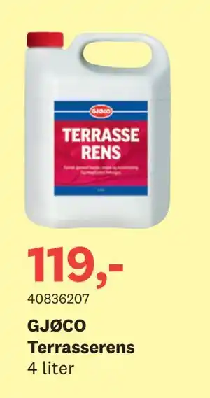 Bygger'n GJØCO Terrasserens tilbud
