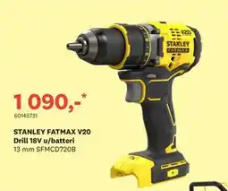 Bygger'n STANLEY FATMAX V20 Drill 18V u/batteri tilbud