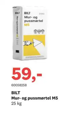 Bygger'n BILT Mur- og pussmørtel M5 tilbud
