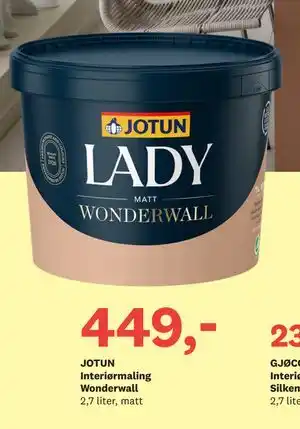 Bygger'n JOTUN Interiørmaling Wonderwall tilbud