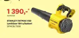 Bygger'n STANLEY FATMAX V20 Løvblåser 18V u/batteri tilbud