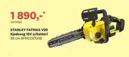 Bygger'n STANLEY FATMAX V20 Kjedesag 18V u/batteri tilbud