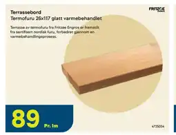Maxbo Terrassebord Termofuru 26x117 glatt varmebehandlet tilbud