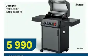 Maxbo Gassgrill Hyde 3 sikr tilbud
