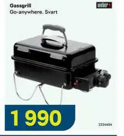 Maxbo Gassgrill Go-anywhere. Svart tilbud