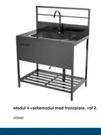 Maxbo Modul 4 vaskemodul med frontplate. vol 2. tilbud