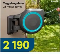 Maxbo Veggslangeboks 25 meter turkis tilbud