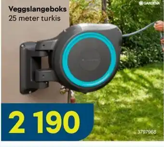Maxbo Veggslangeboks 25 meter turkis tilbud