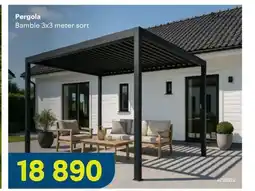 Maxbo Pergola Bamble 3x3 meter sort tilbud