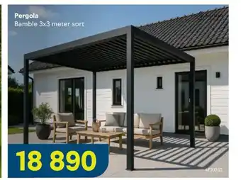 Maxbo Pergola Bamble 3x3 meter sort tilbud