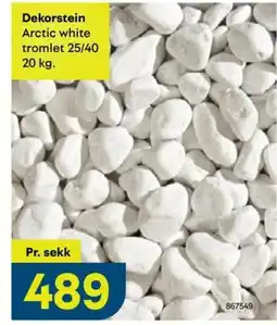 Maxbo Dekorstein Arctic white tromlet 25/40 tilbud