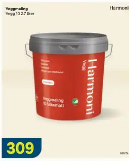 Maxbo Veggmaling Vegg 10 2.7 liter tilbud