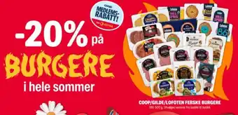 Coop Extra Coop/gilde/lofoten ferske burgere tilbud