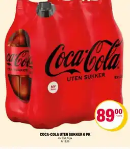 Coop Extra COCA-COLA Uten sukker 6 pk tilbud