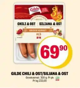 Coop Extra GILDE Chili & ost siliana & ost tilbud