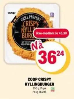 Coop Extra COOP Crispy kyllingburger tilbud