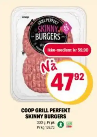 Coop Extra COOP Grill perfekt skinny burgers tilbud