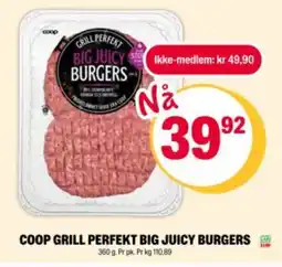 Coop Extra COOP Grill perfekt big juicy burgers tilbud
