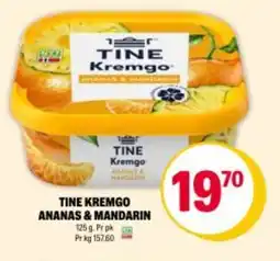 Coop Extra TINE Kremgo ananas & mandarin tilbud