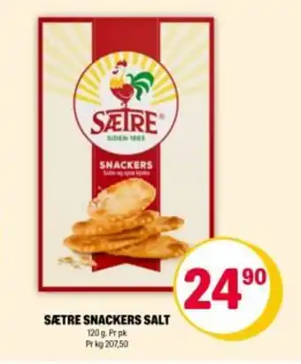 Coop Extra SÆTRE Snackers salt tilbud