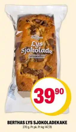 Coop Extra Berthas lys sjokoladekake tilbud