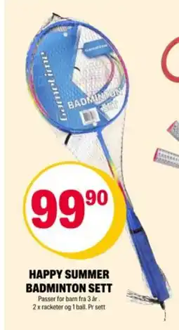 Coop Extra Happy summer badminton sett tilbud