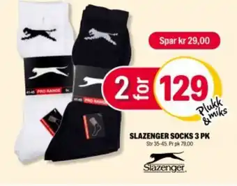 Coop Extra Slazenger socks 3 pk tilbud