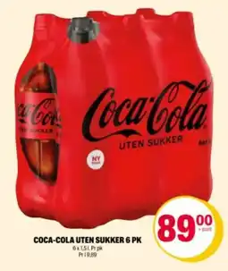 Coop Extra COCA-COLA Uten sukker 6 pk tilbud
