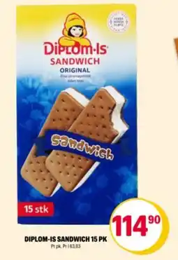 Coop Extra Diplom-is sandwich 15 pk tilbud