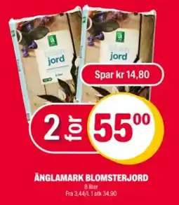Coop Extra Anglamark blomsterjord tilbud